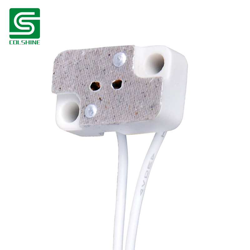 G4 GX5.3 Rectangular Lamp Holder Porcelain Socket for MR16 MR11 LED Halogen Bulbs with 15CM Leads.jpg